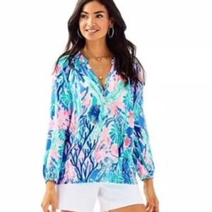 Lilly Pulitzer Elsa Silk Top, size XS